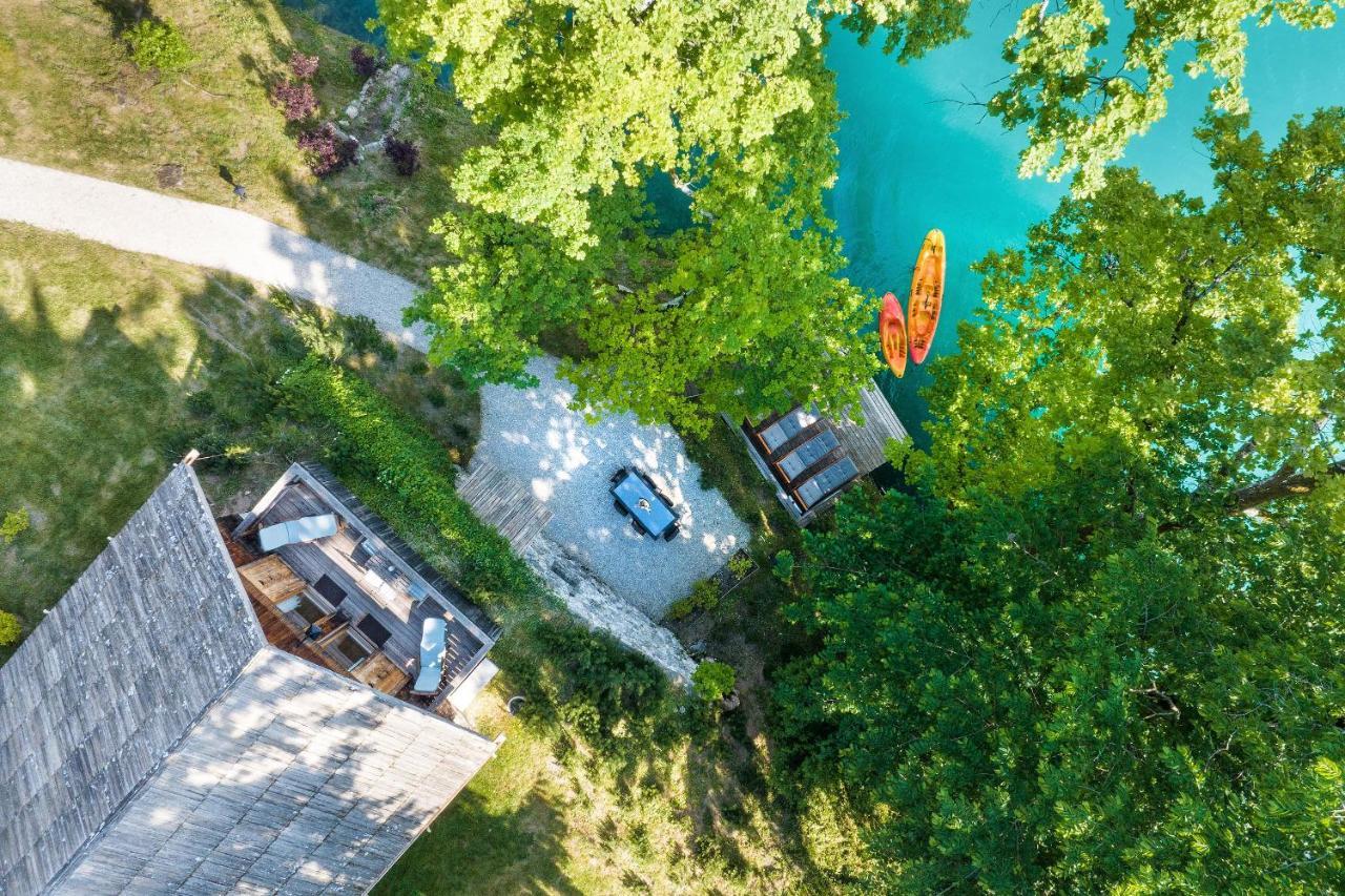 Private Beach House On Lake Bled Bagian luar foto