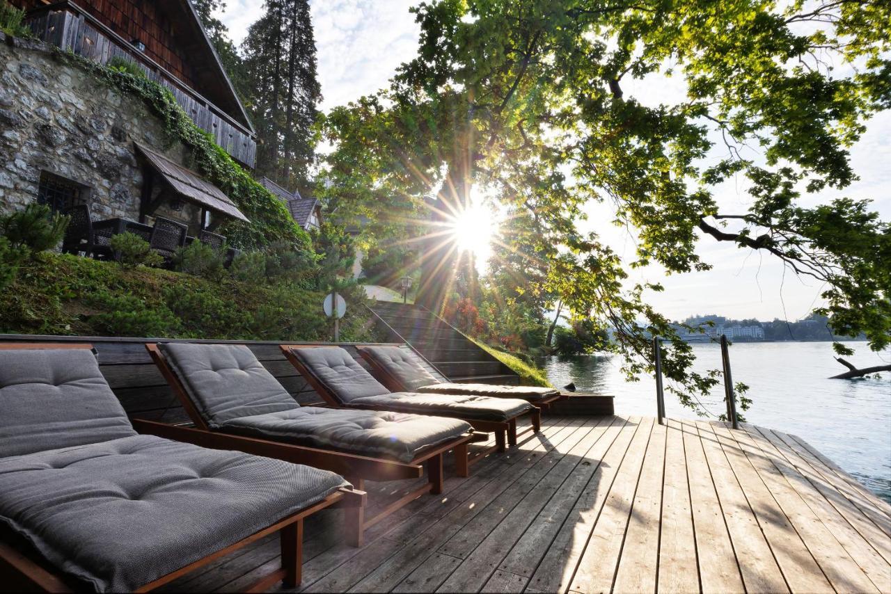 Private Beach House On Lake Bled Bagian luar foto